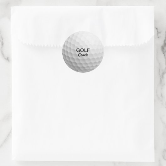 Realistic Ball | Golf Coach Ronde Sticker (Tas)
