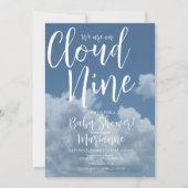 Realistic Clouds Cloud Nine Baby Shower   Kaart (Voorkant)