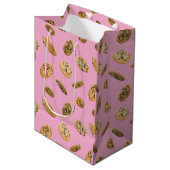 Realistic Cookie Pattern Gift Bag Medium Cadeauzakje (Voorkant Gekanteld)