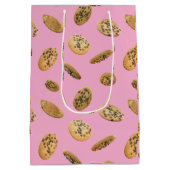 Realistic Cookie Pattern Gift Bag Medium Cadeauzakje (Achterkant)