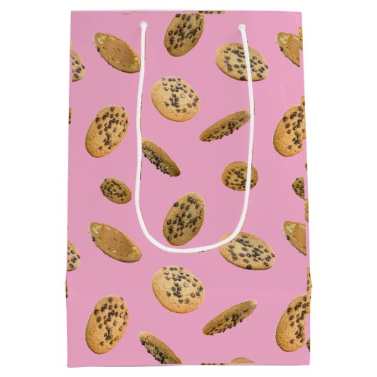 Realistic Cookie Pattern Gift Bag Medium Cadeauzakje (Achterkant)