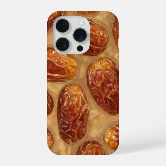 Realistic Date Fruit Membrane Macro Pattern iPhone Hoesje (Achterkant)