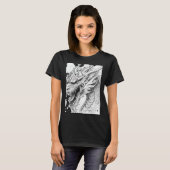 Realistic Dragon Drawing Sticker  T-shirt (Voorkant volledig)