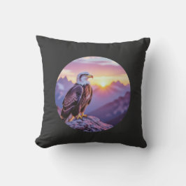 Realistic Eagle on Rock – Majestic Wildlife Scene Kussen