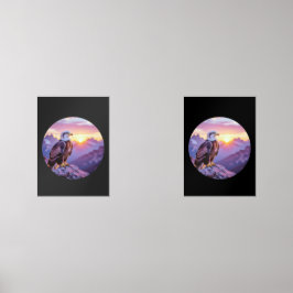 Realistic Eagle on Rock – Majestic Wildlife Scene Muurkunst Sets
