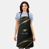 Realistic elegant Black Gold Hair Style Schort (Gedragen)