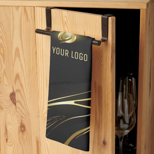 Realistic elegant Black Gold Hair Style Theedoek (Derde Gevouwen)