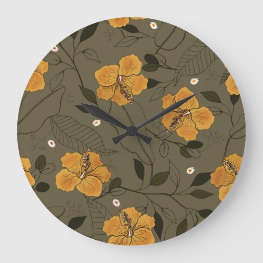 Realistic Flowers:  naadloos Grote Klok (Voorkant)