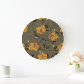 Realistic Flowers:  naadloos Grote Klok (Huis)