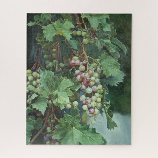 Realistic Grape Vine with Leaves – Fine Art Legpuzzel (Verticaal)