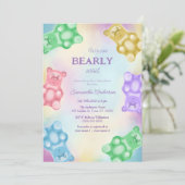 Realistic Gummy Beer Baby shower Party Invitation Feestdagenkaart (Staand voorkant)