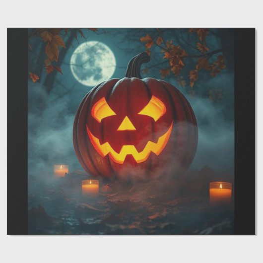Realistic Halloween Pumpkin Gift Wrap – Limited Cadeaupapier (Vlak)