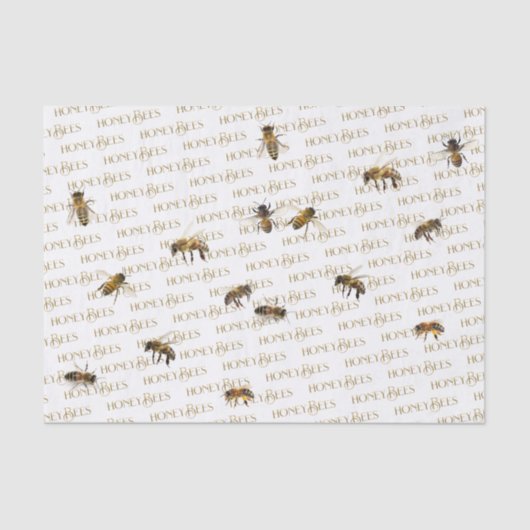 Realistic HoneyBees Gold Beekeeper's Tissue Paper Tissuepapier (Voorkant)