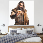 Realistic illustration of Jason Momoa Canvas Afdruk (Insitu (Slaapkamer))