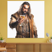 Realistic illustration of Jason Momoa Canvas Afdruk (Insitu (Woonkamer))