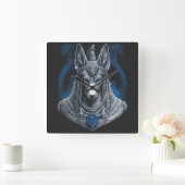 realistic illustration of the Egyptian god Anubis Vierkante Klok (Huis)