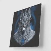 realistic illustration of the Egyptian god Anubis Vierkante Klok (Hoek)