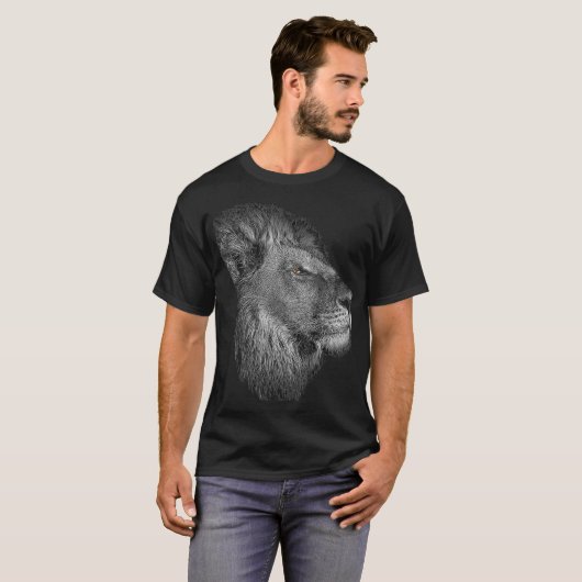 Realistic Lion Head T-shirt (Voorkant volledig)