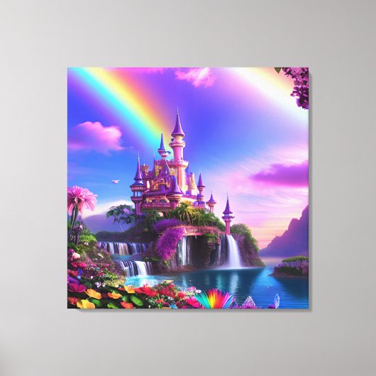 Realistic Magical Landscape Canvas Print (Voorkant)