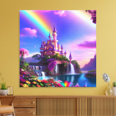 Realistic Magical Landscape Canvas Print (Insitu (Woonkamer))