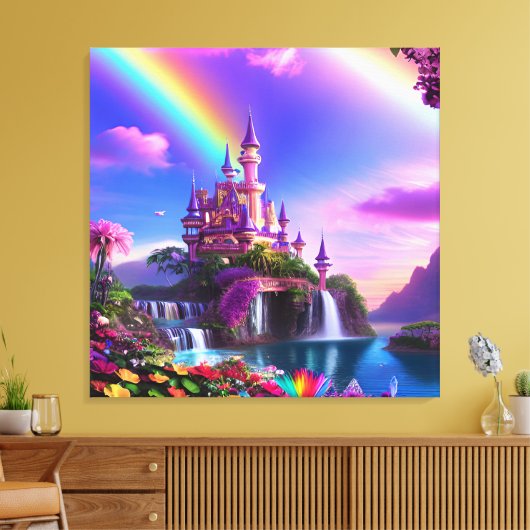 Realistic Magical Landscape Canvas Print (Insitu (Woonkamer))