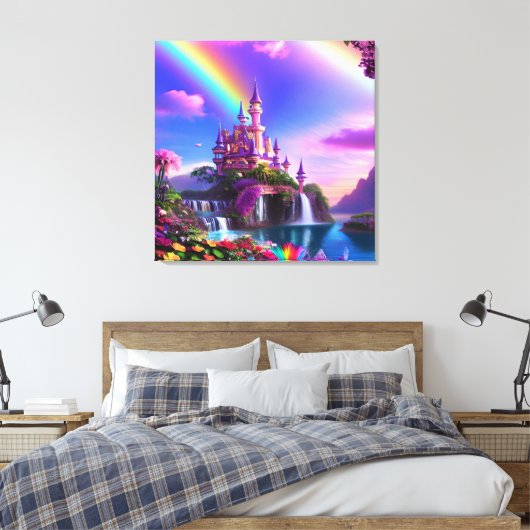 Realistic Magical Landscape Canvas Print (Insitu (Slaapkamer))