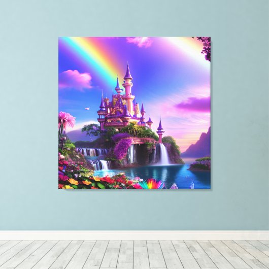 Realistic Magical Landscape Canvas Print (Insitu (Houten vloer))