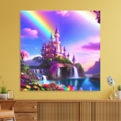 Realistic Magical Landscape Canvas Print (Insitu (Woonkamer))