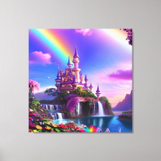 Realistic Magical Landscape Canvas Print (Voorkant)