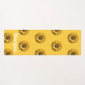 Realistic Minimal Sunflower Pattern Custom Apron Yogamat (Voorkant (horizontaal))