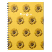 Realistic Minimal Sunflower Pattern Custom Notitieboek (Voorkant)