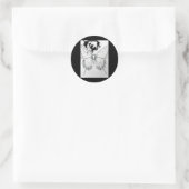 Realistic Monarch Butterfly Pencil Drawing Sticker (Tas)