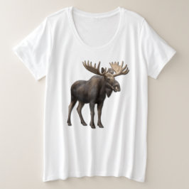 REALISTIC MOOSE DESIGN. SAMER BRASIL GROTE MAAT T-SHIRT
