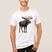 REALISTIC MOOSE DESIGN. SAMER BRASIL Tri-Blend SHIRT (Voorkant)