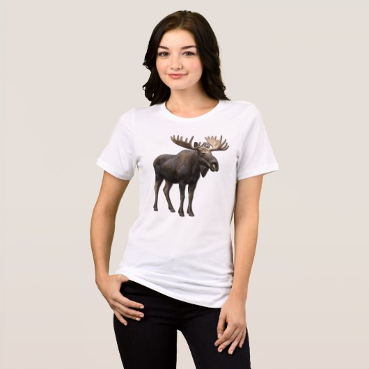 REALISTIC MOOSE DESIGN. SAMER BRASIL Tri-Blend SHIRT (Voorkant volledig)