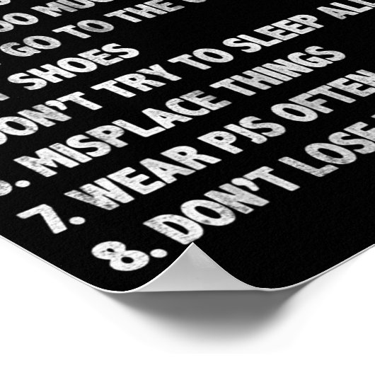 Realistic New Year's Resolutions Sayings Quote Fun Poster (Hoek)