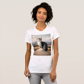 Realistic Outdoor Cat Portrait  T-shirt (Voorkant volledig)