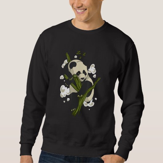Realistic Panda Sleeping in Bamboo Tree Trui (Voorkant)
