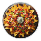 Realistic Plate of Nachos Funny Keramische Knop (Voorkant)