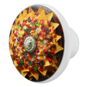 Realistic Plate of Nachos Funny Keramische Knop (Rechts)