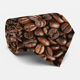 Realistic Roasted Coffee Pattern Stropdas