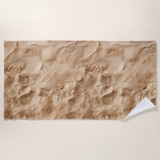 Realistic Sand Beach Handdoek – Natuur textuur Pri (Voorkant)