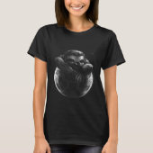 Realistic Sloth Sleeping Moon T-shirt (Voorkant)