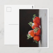 Realistic Strawberries Still Life Oil Painting Briefkaart (Voorkant / Achterkant)