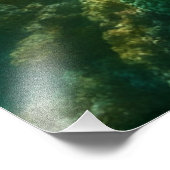 Realistic Underwater Sea Turtle in Zakynthos Foto Afdruk (Hoek)