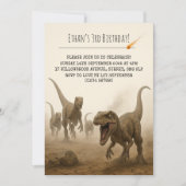 Realistic Velociraptor Pack with Meteor Birthday Kaart (Voorkant)