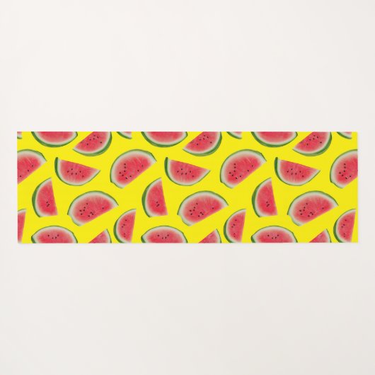 Realistic Watermelon Slice Pattern Design Yogamat (Achterkant (horizontaal))