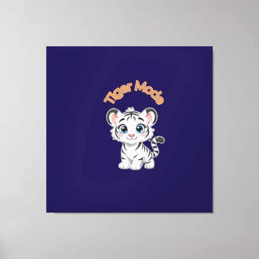 Realistic White Tiger – Photorealistic Wildlife Ar Canvas Afdruk (Voorkant)