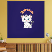 Realistic White Tiger – Photorealistic Wildlife Ar Canvas Afdruk (Insitu (Woonkamer))