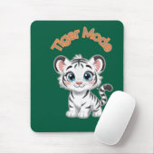 Realistic White Tiger – Photorealistic Wildlife Ar Muismat (Met muis)